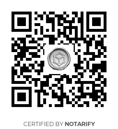Certificato notarizzazione su blockchain